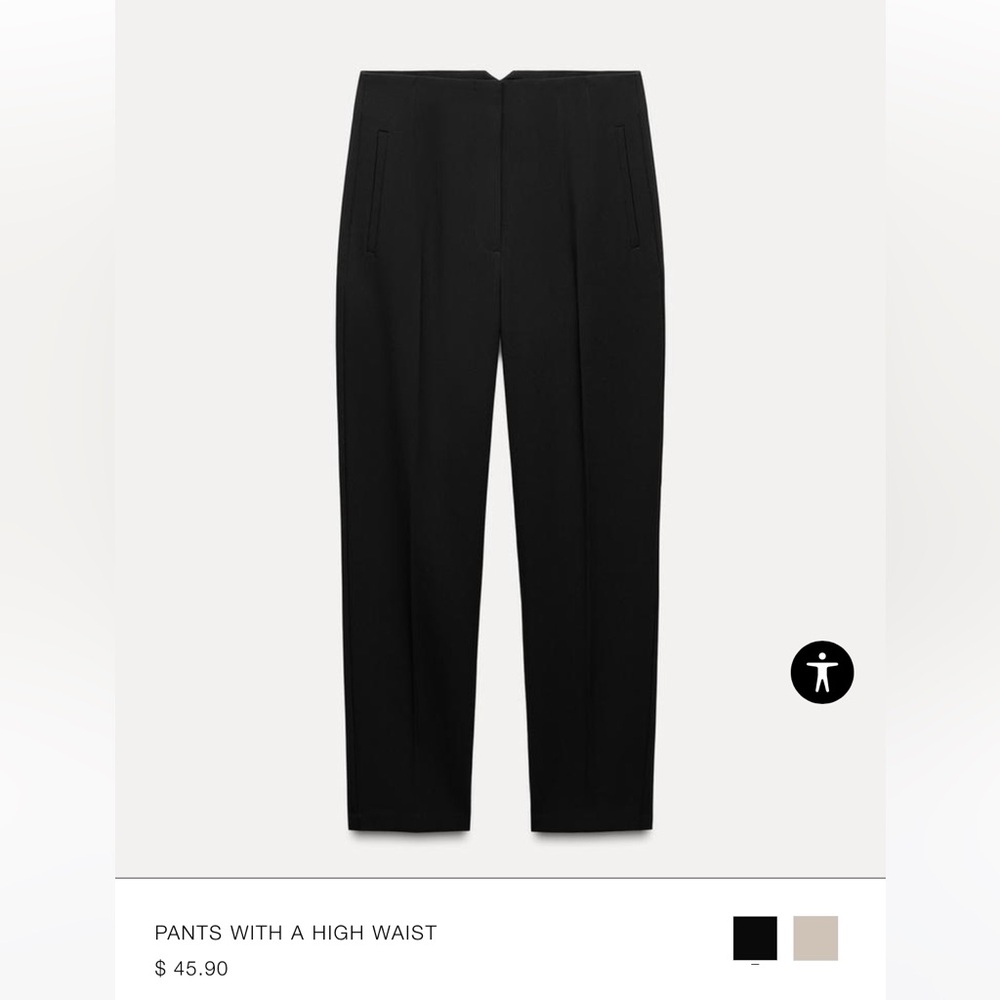 Zara high waist pants trousers
